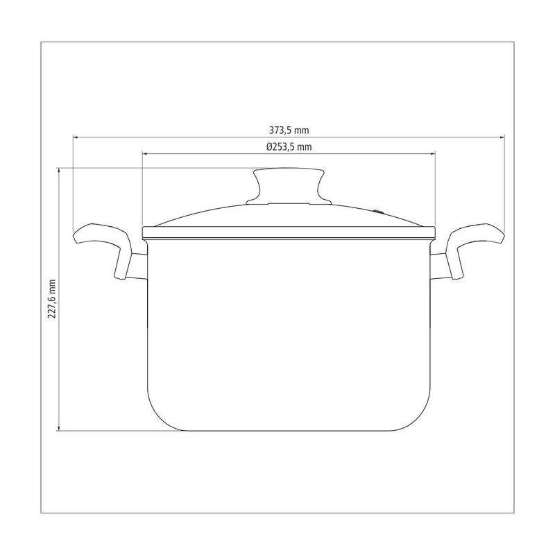 Olla Alta Tramontina Paris en Aluminio con Revestimiento Interno y Externo Antiadherente Starflon Max Plomo con Tapa de Vidrio 24 cm 7